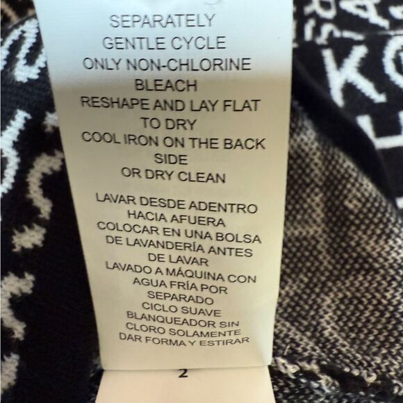 NWT Michael Kors Skirt Knit Pencil Women's Designer Black & White Size medium - Picture 10 of 10